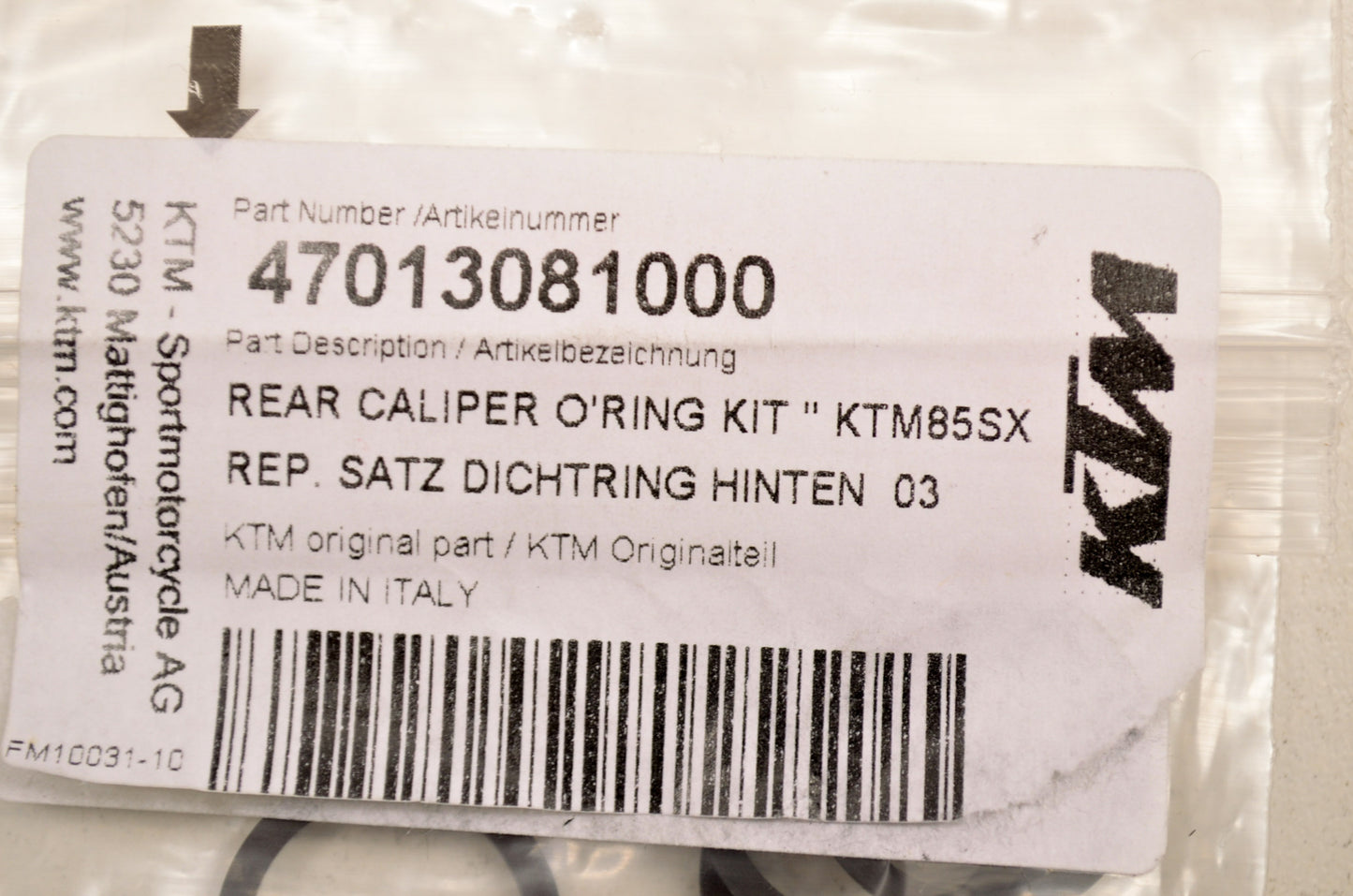 OEM KTM 47013081000 Rear Seal Ring Repair Kit NOS