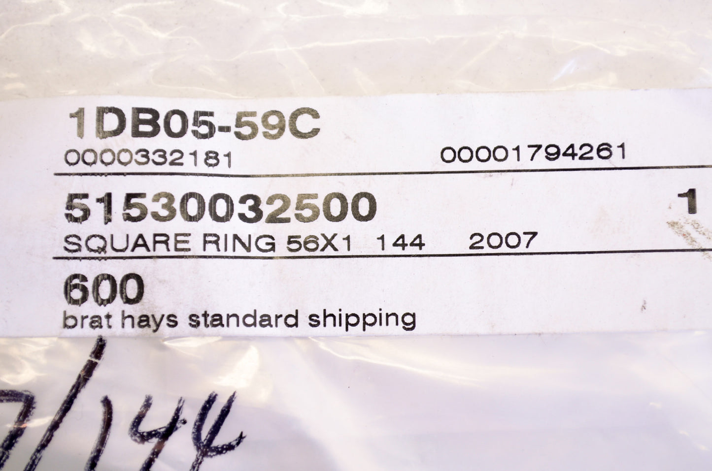 OEM KTM 51530032500 Square Ring 56x1 NOS