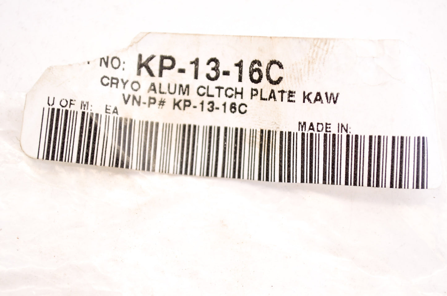 Barnett KP-13-16C Cryodized Aluminum Clutch Plate Kawasaki NOS
