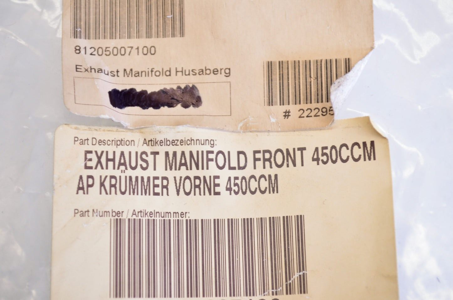 OEM KTM 81205007100 Husaberg Exhaust Manifold NOS