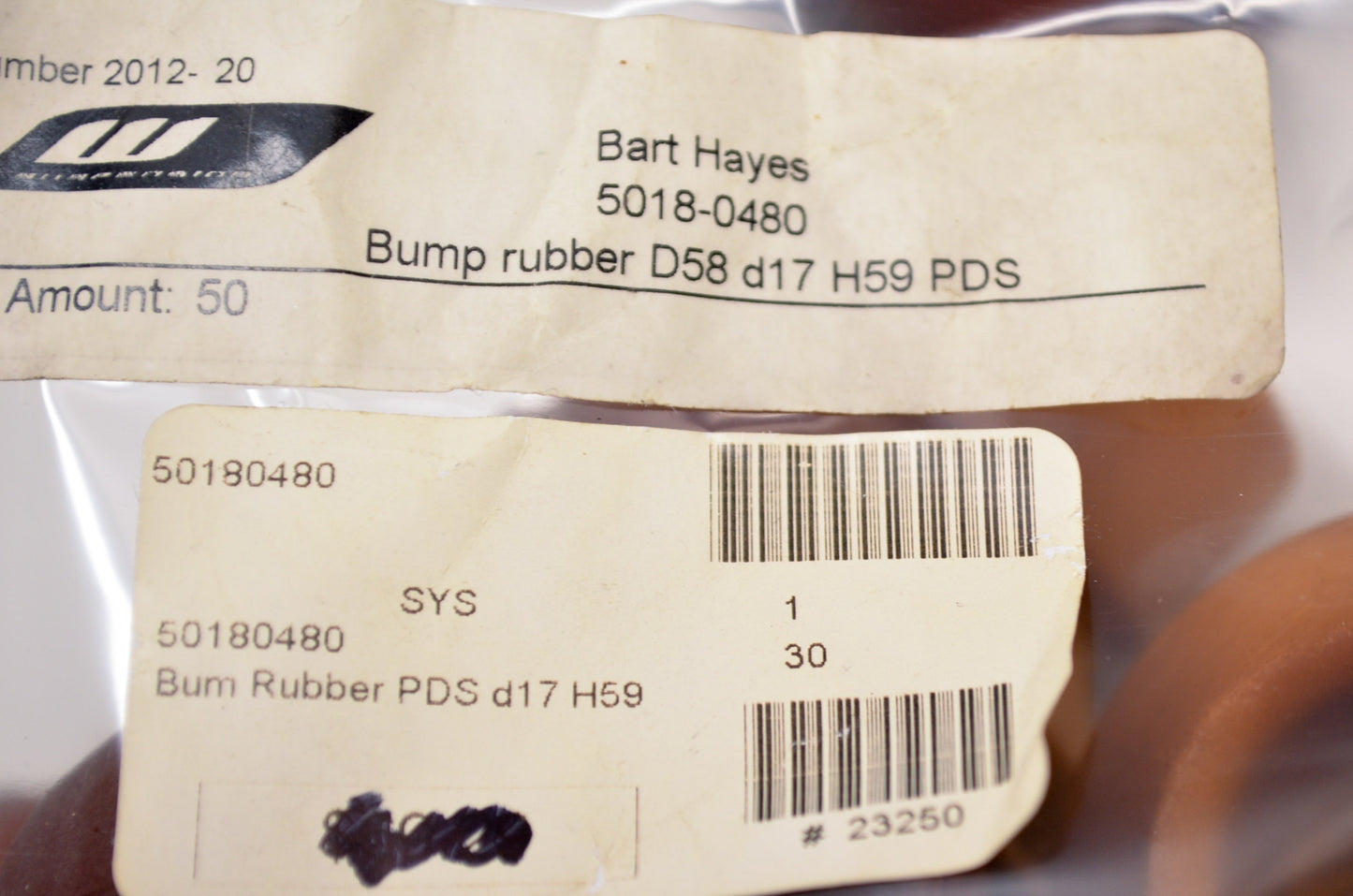 OEM KTM 50180480 Rubber Bumper NOS