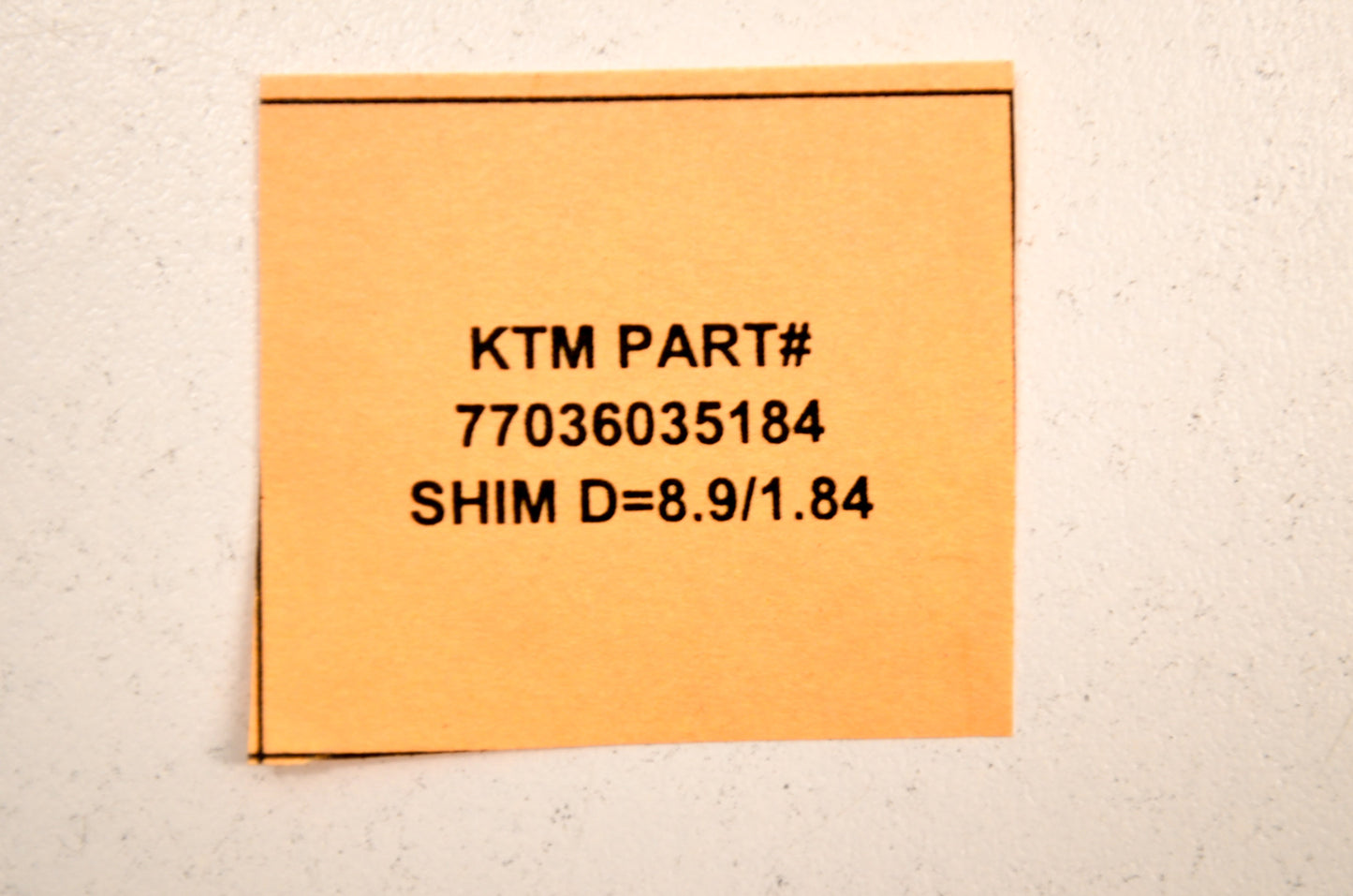 OEM KTM 77036035184 Shim D=8.9/1.84 NOS