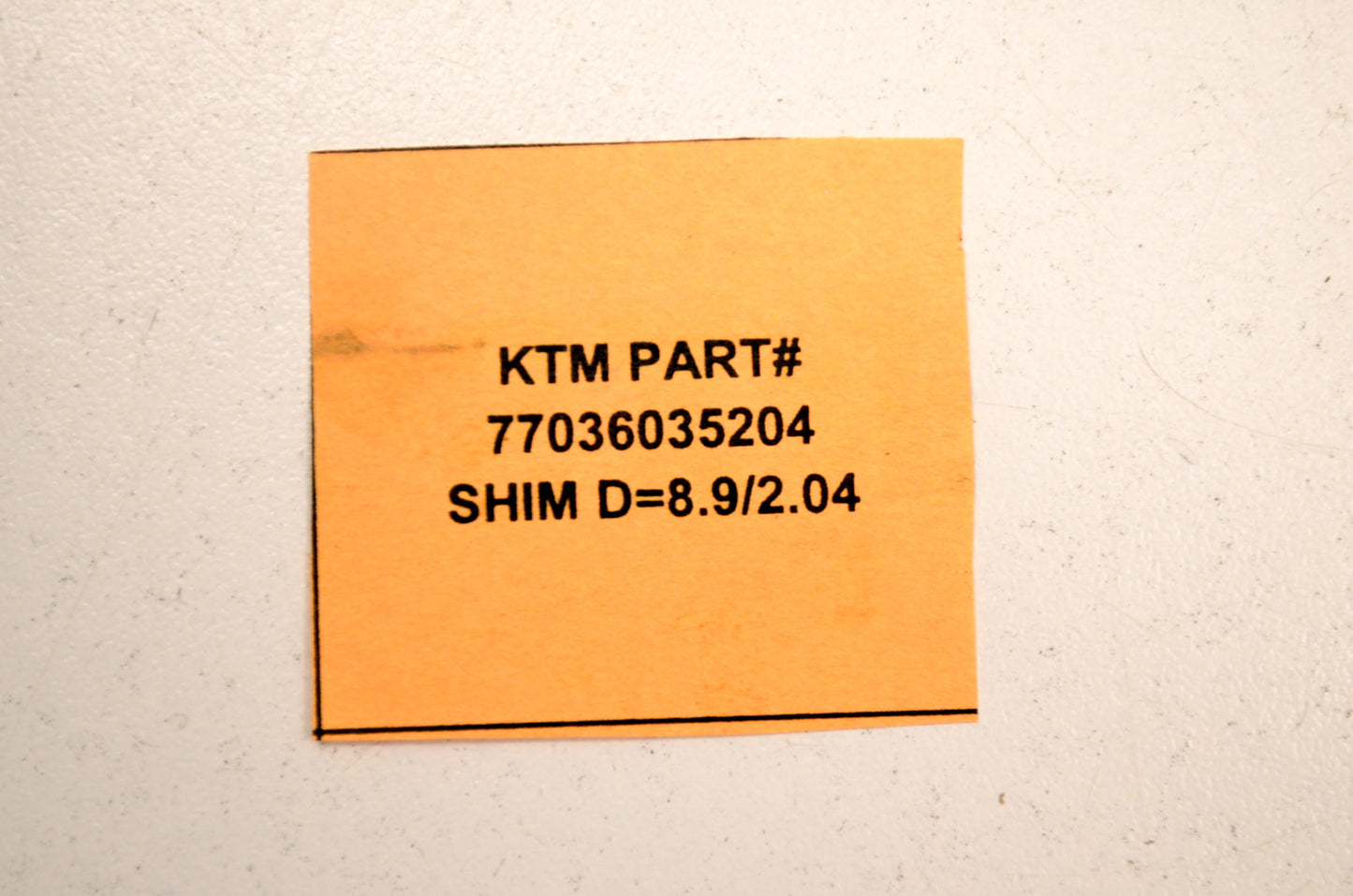 OEM KTM 77036035204 Shim D=8.9/2.04 NOS