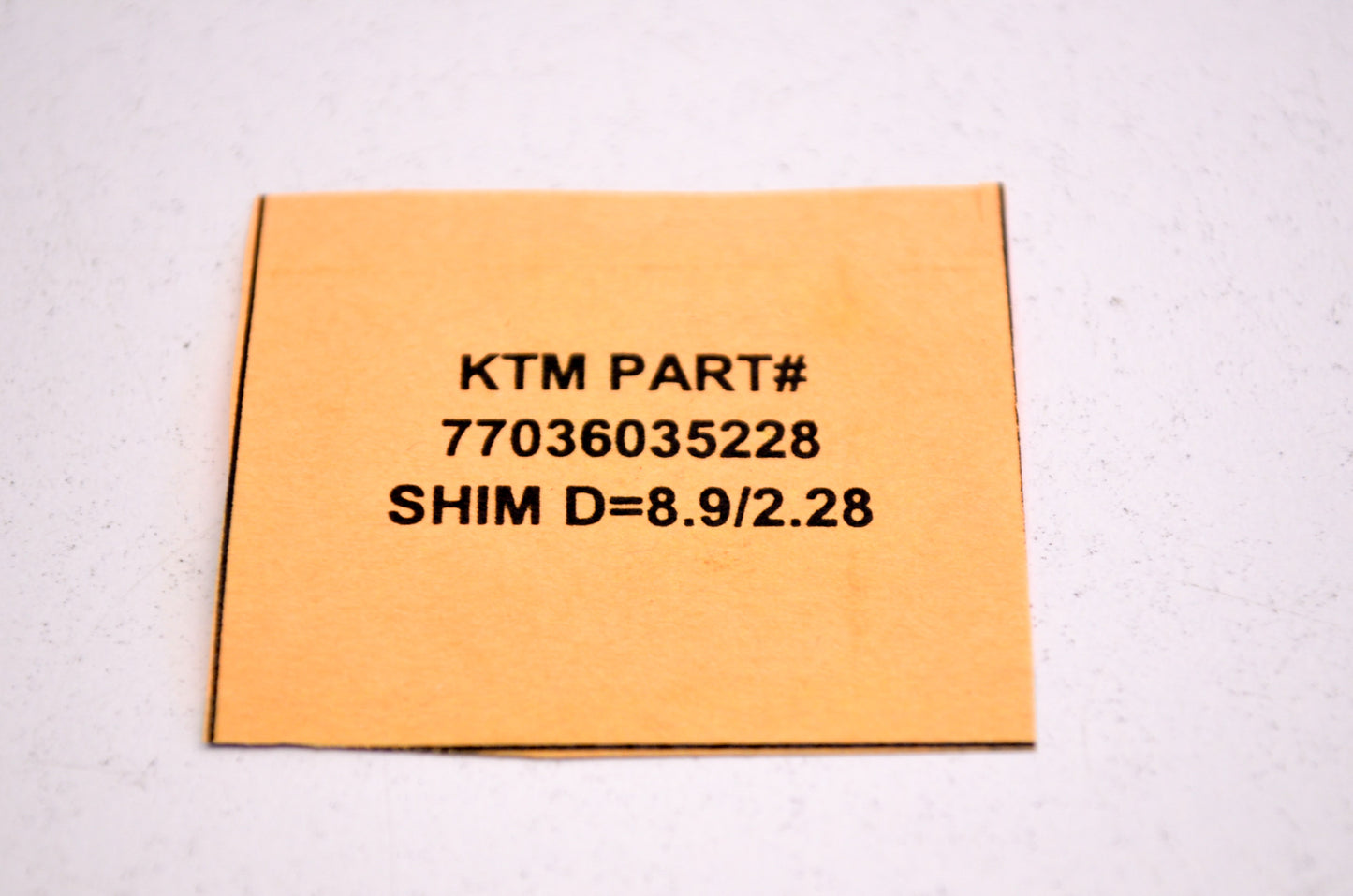 OEM KTM 77036035228 Shim D=8.9/2.28 NOS