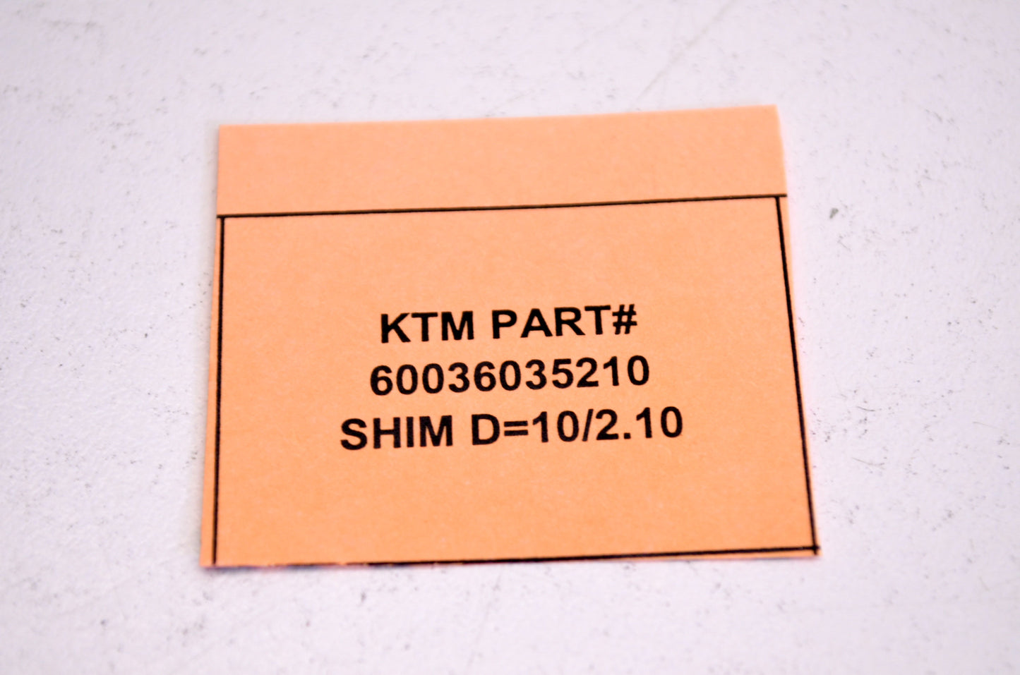 OEM KTM 60036035210 Shim D=10/2.10 NOS