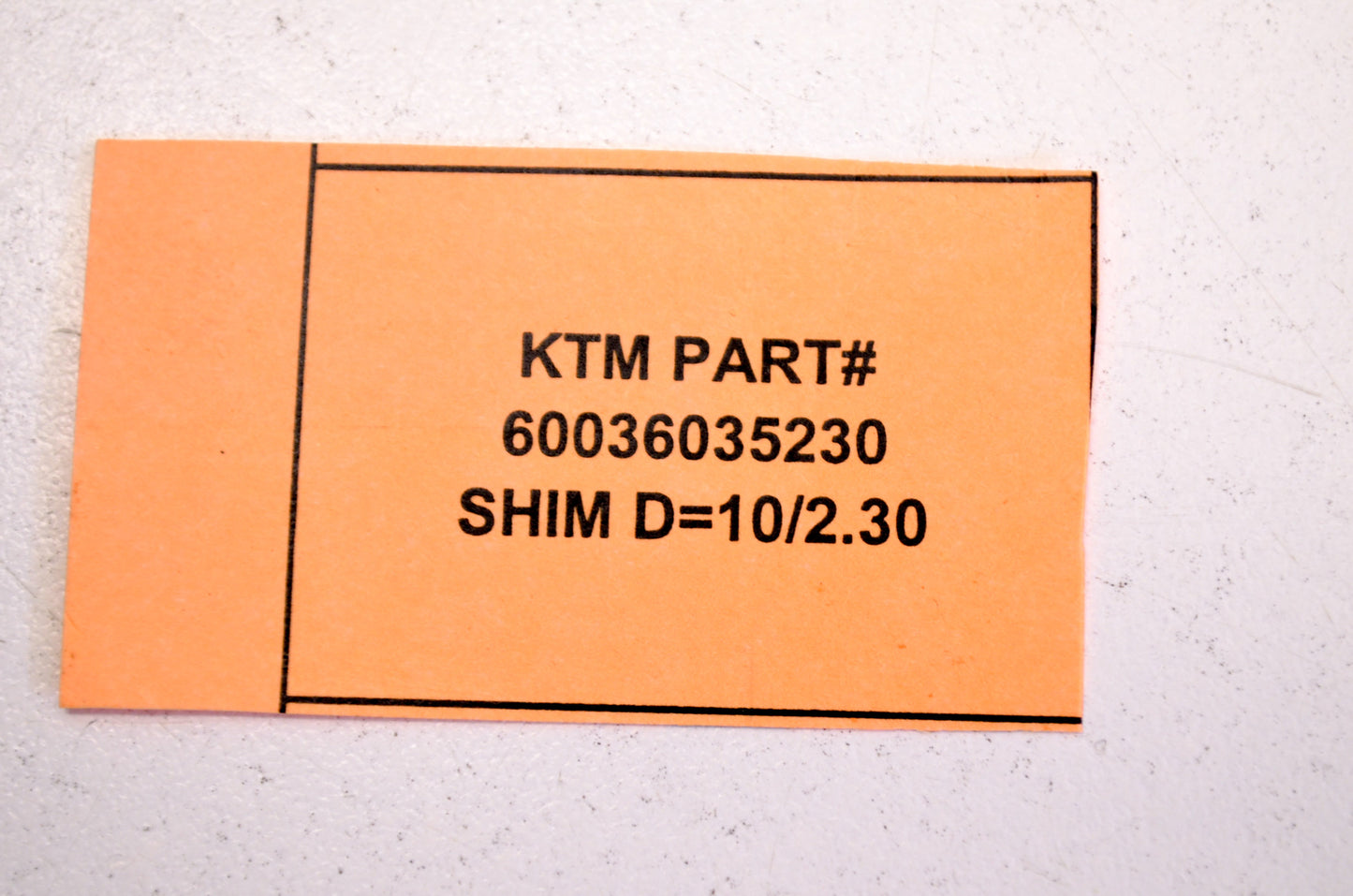 OEM KTM 60036035230 Shim D=10/2.30 NOS
