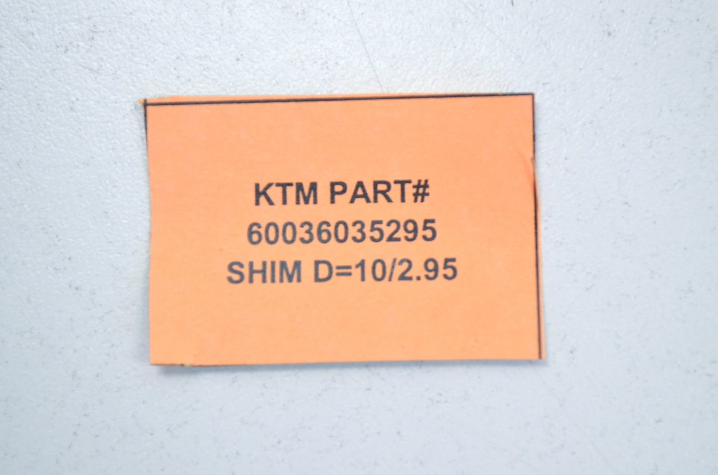 OEM KTM 60036035295 Shim D=10/2.95 NOS