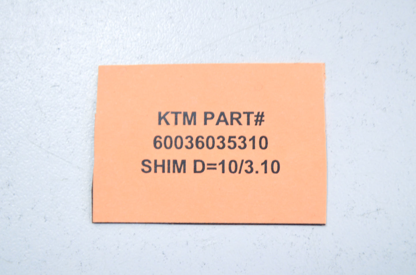 OEM KTM 60036035310 Shim D=10/3.10 NOS