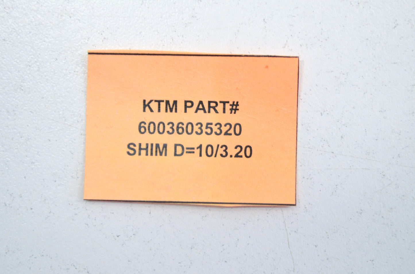 OEM KTM 60036035320 Shim D=10/3.20 NOS