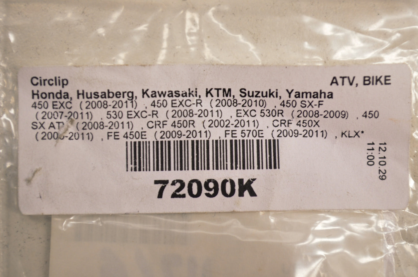 Vertex 72090K Circlip Qty 2 NOS