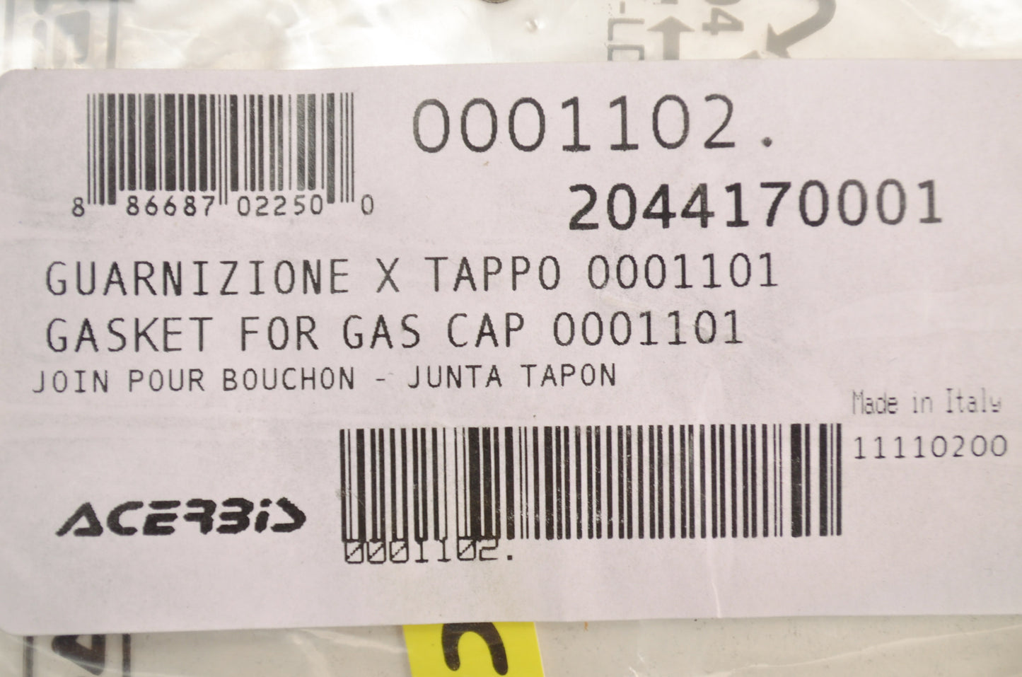 New Acerbis Large Gas Cap Gasket NOS