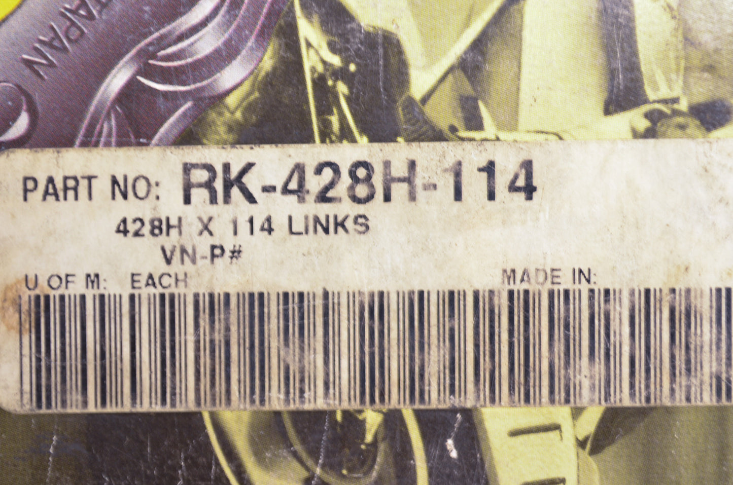 RK RK-428H-114 Chain 428x114 Links NOS