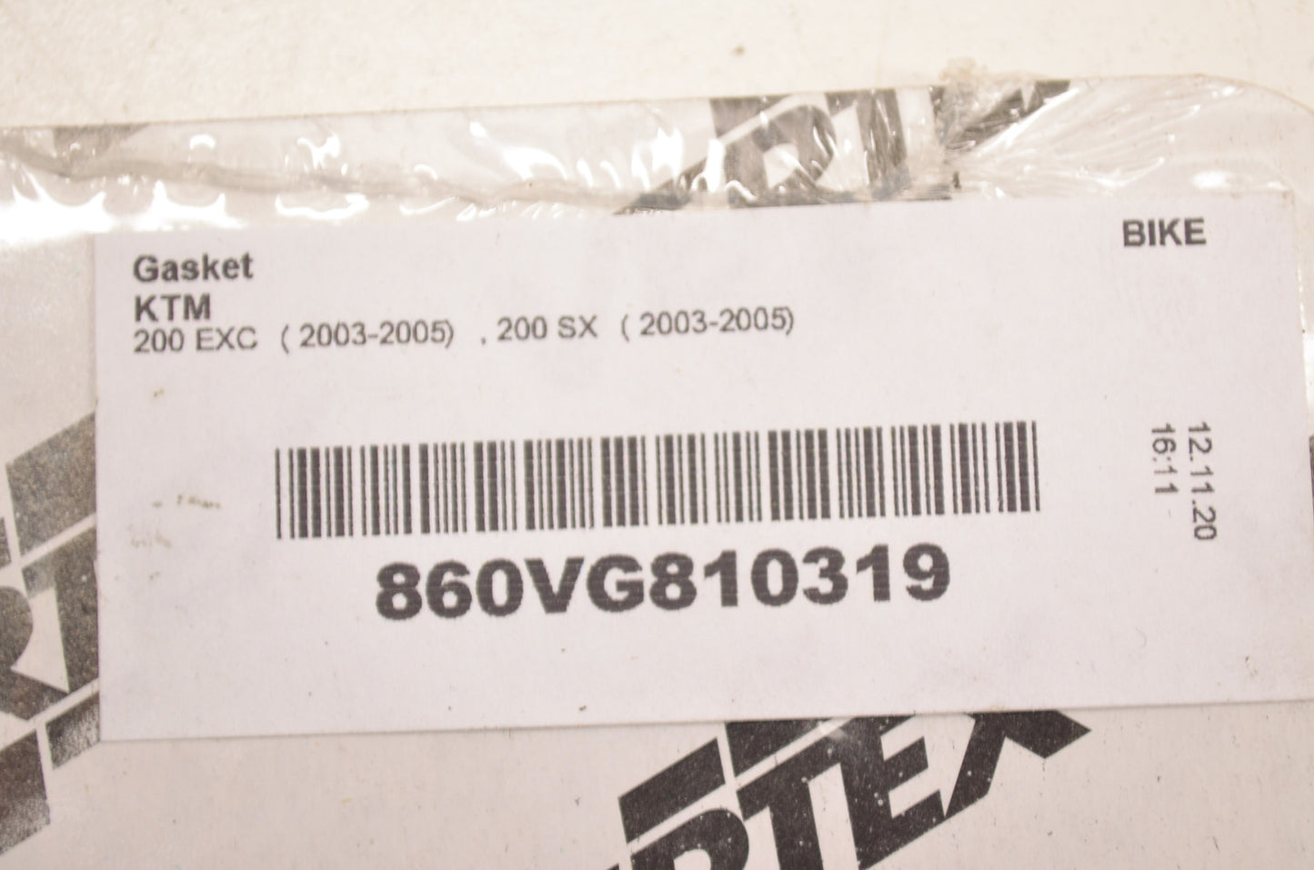 Vertex 860VG810319 Top End Gasket Kit KTM NOS