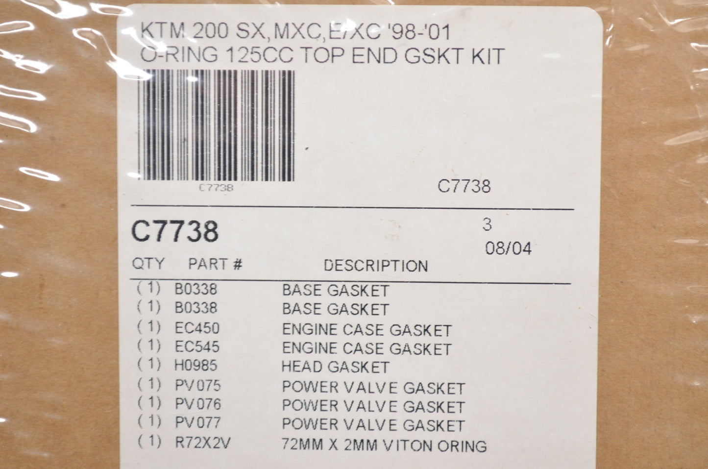 Cometic C7738 Cometic Top End Gasket Kit KTM NOS
