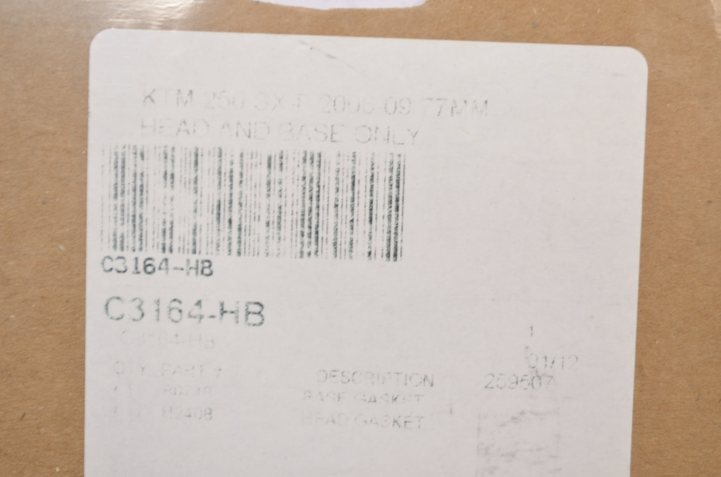 Head & Base Gasket Kit KTM NOS
