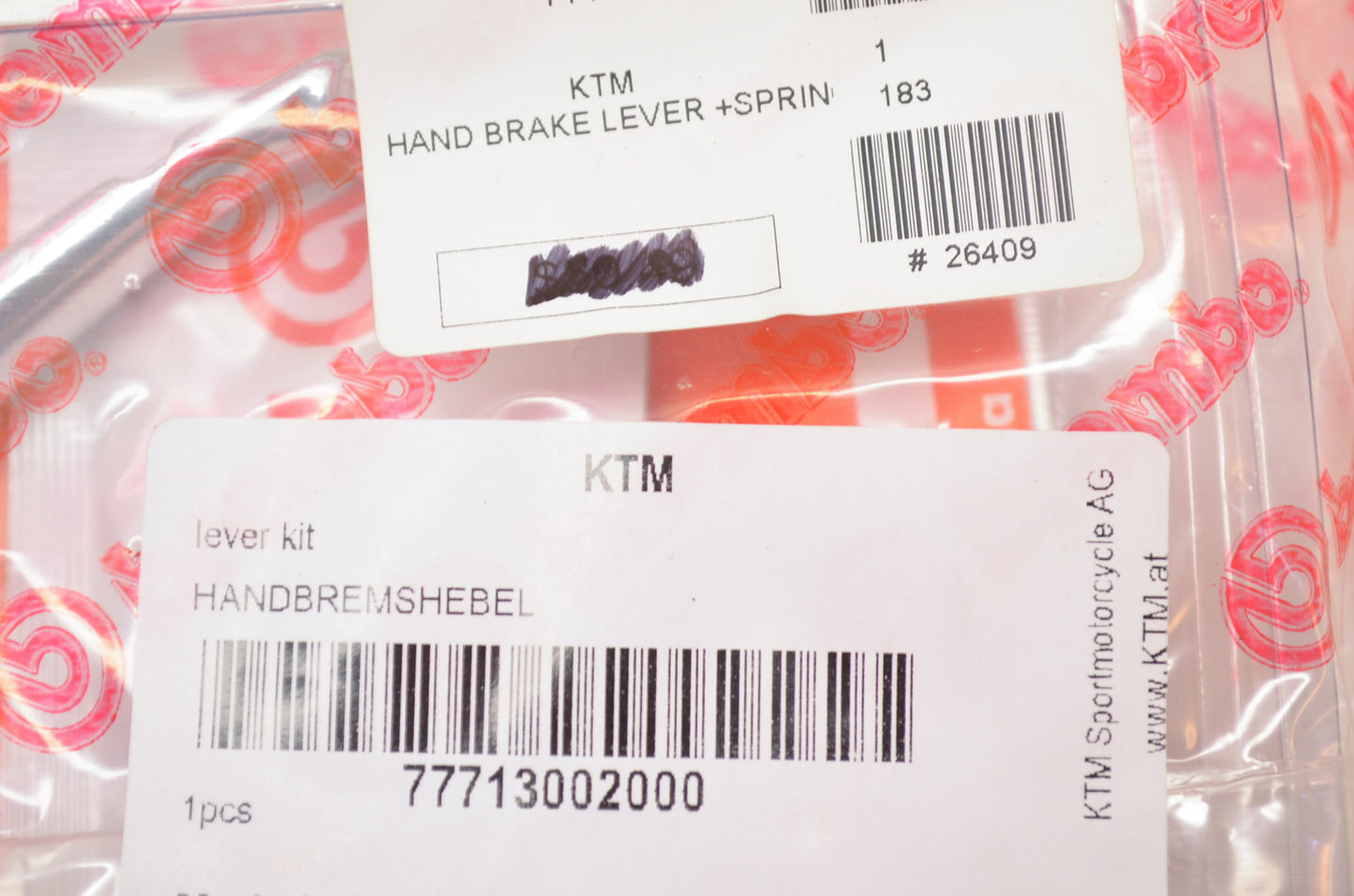 New Brembo KTM Handbrake Lever Kit NOS