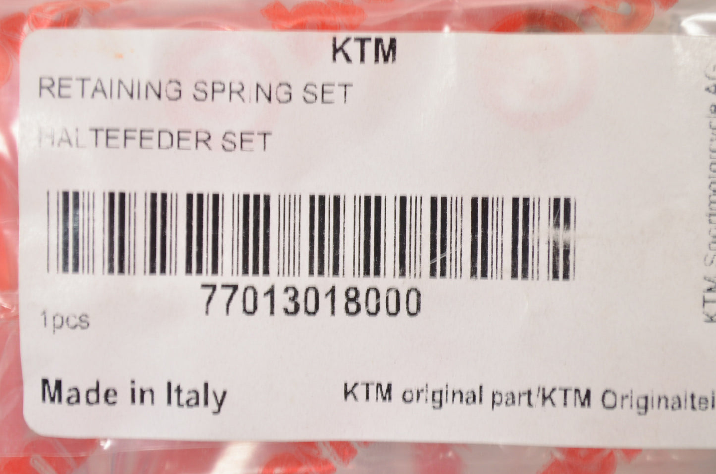 Brembo 77013018000 KTM Front Brake Caliper Retaining Spring Kit NOS