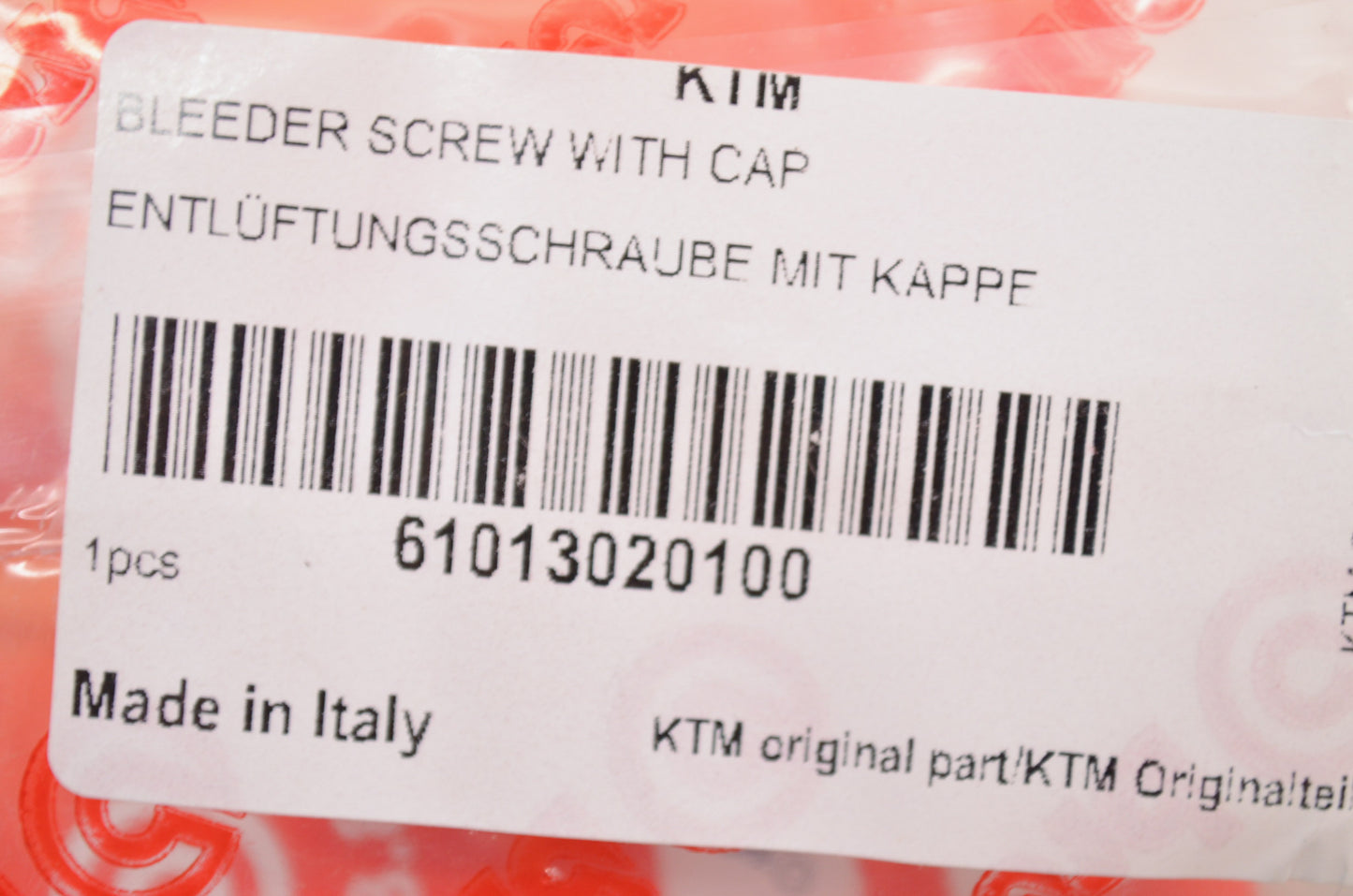 New Brembo KTM Bleeder Screw with Cap NOS