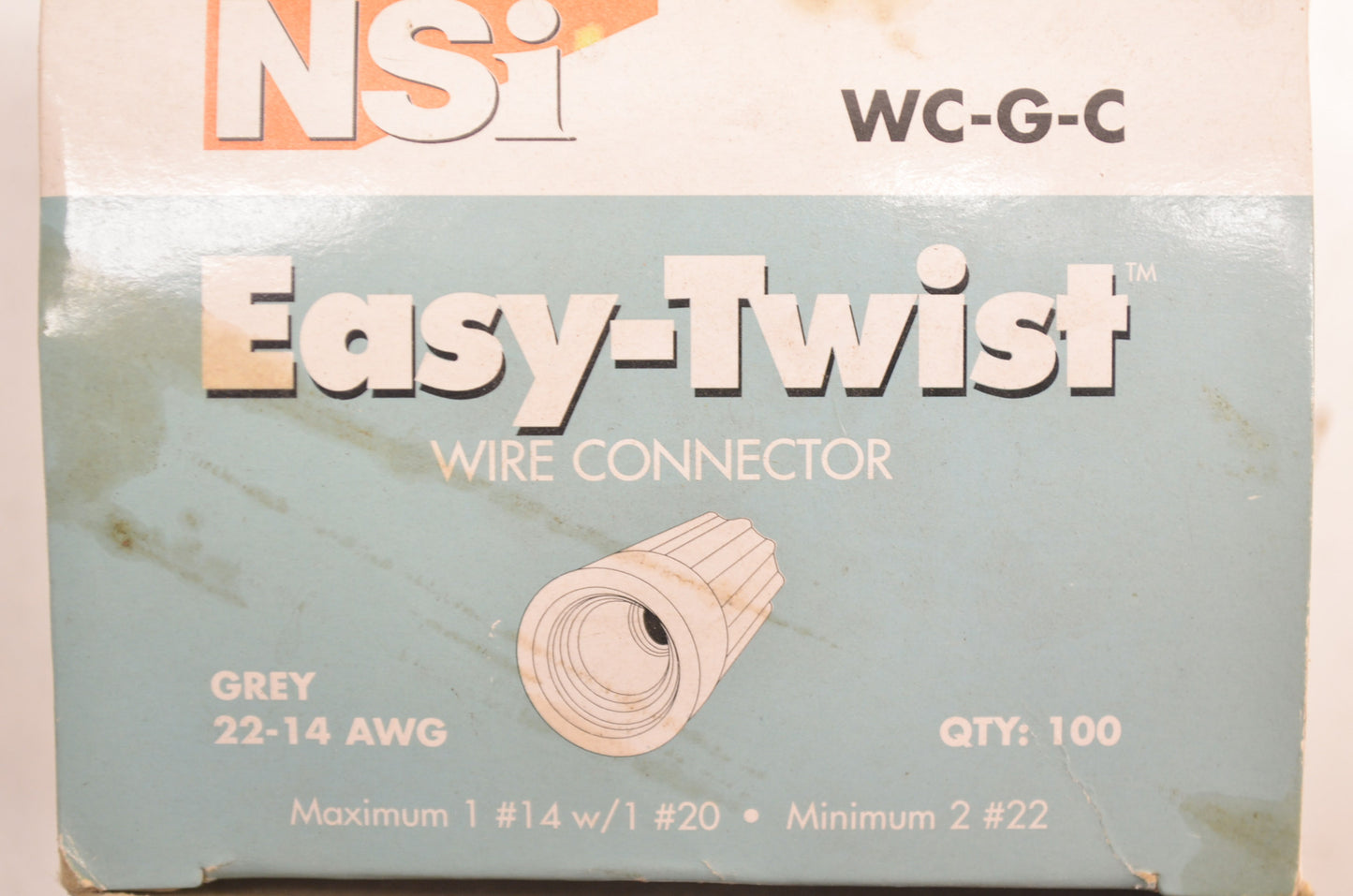 NSI WC-G-C Easy-Twist Wire Connector Grey Qty 99 NOS