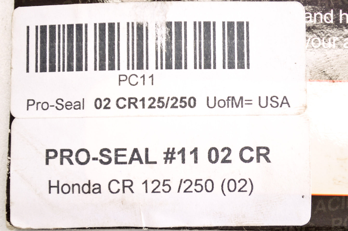 Pro-Seal Air Filter Gasket CR125 CR250 CR 125 250 2002 NOS