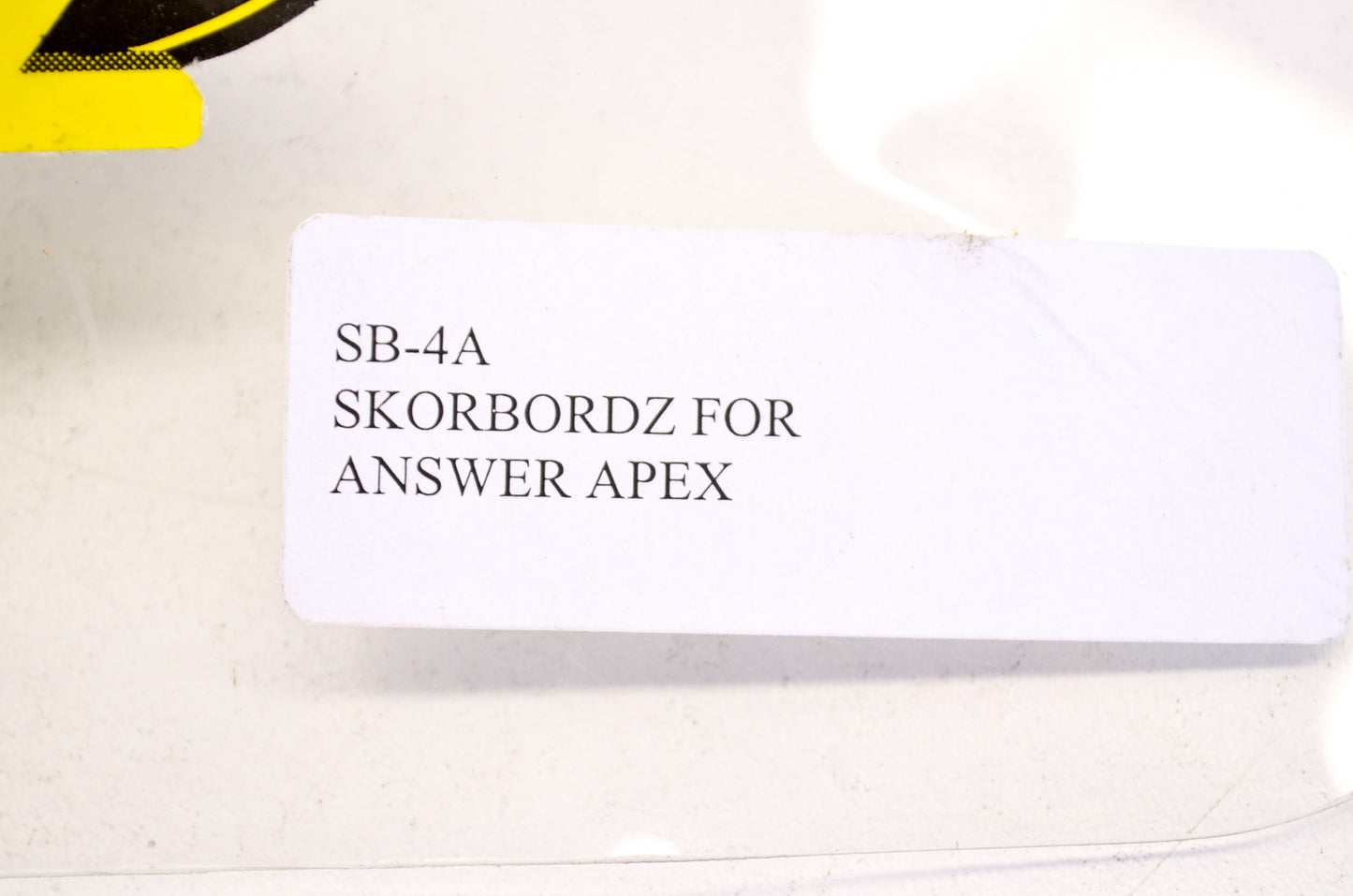 Skorbordz SB-4A Answer Apex Clear ID Panel NOS