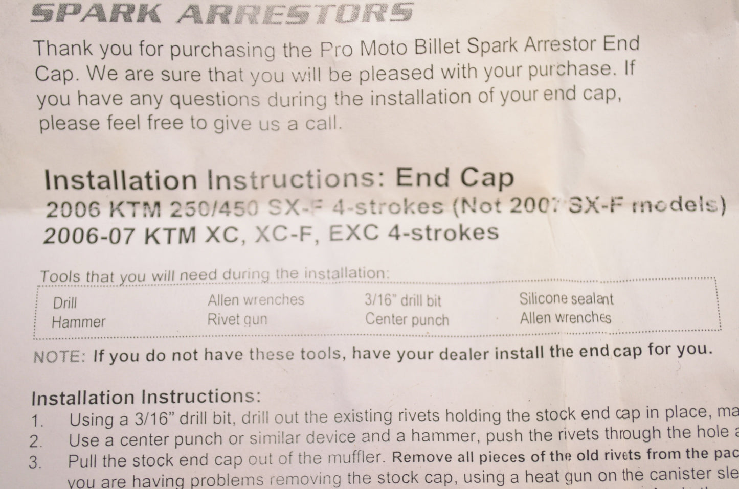 Spark Arrestor End Cap