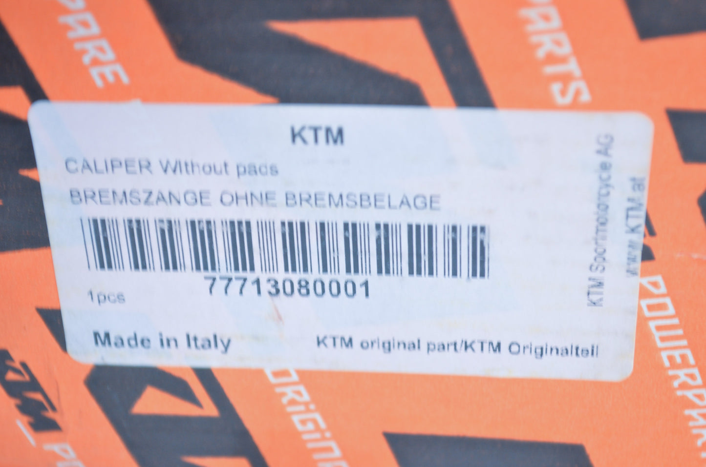 OEM KTM 77713080001 Rear Brake Caliper NOS