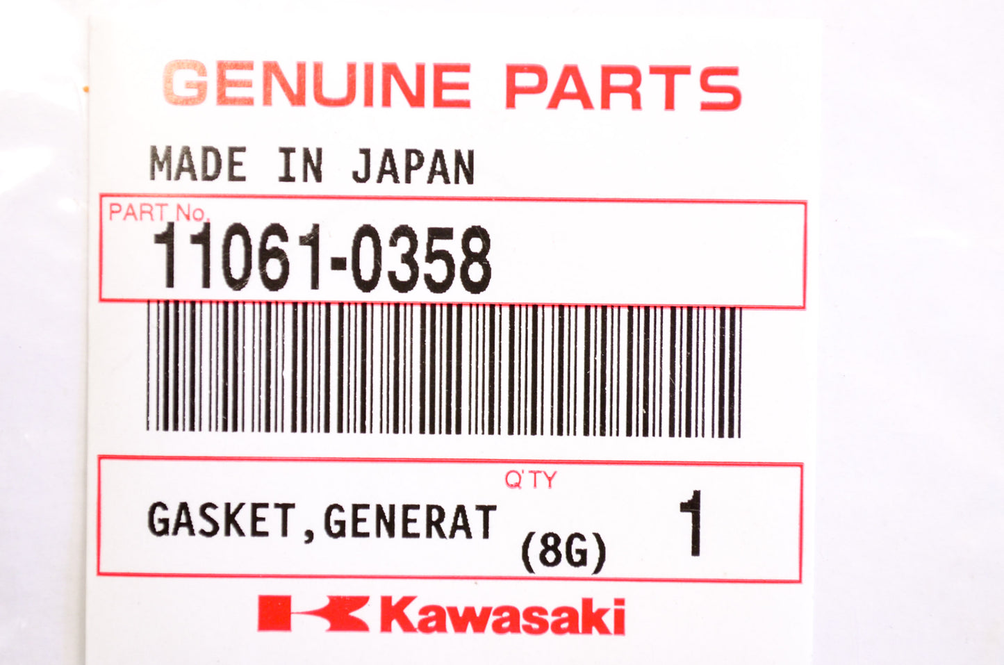OEM Kawasaki 11061-0358 Generator Cover Gasket