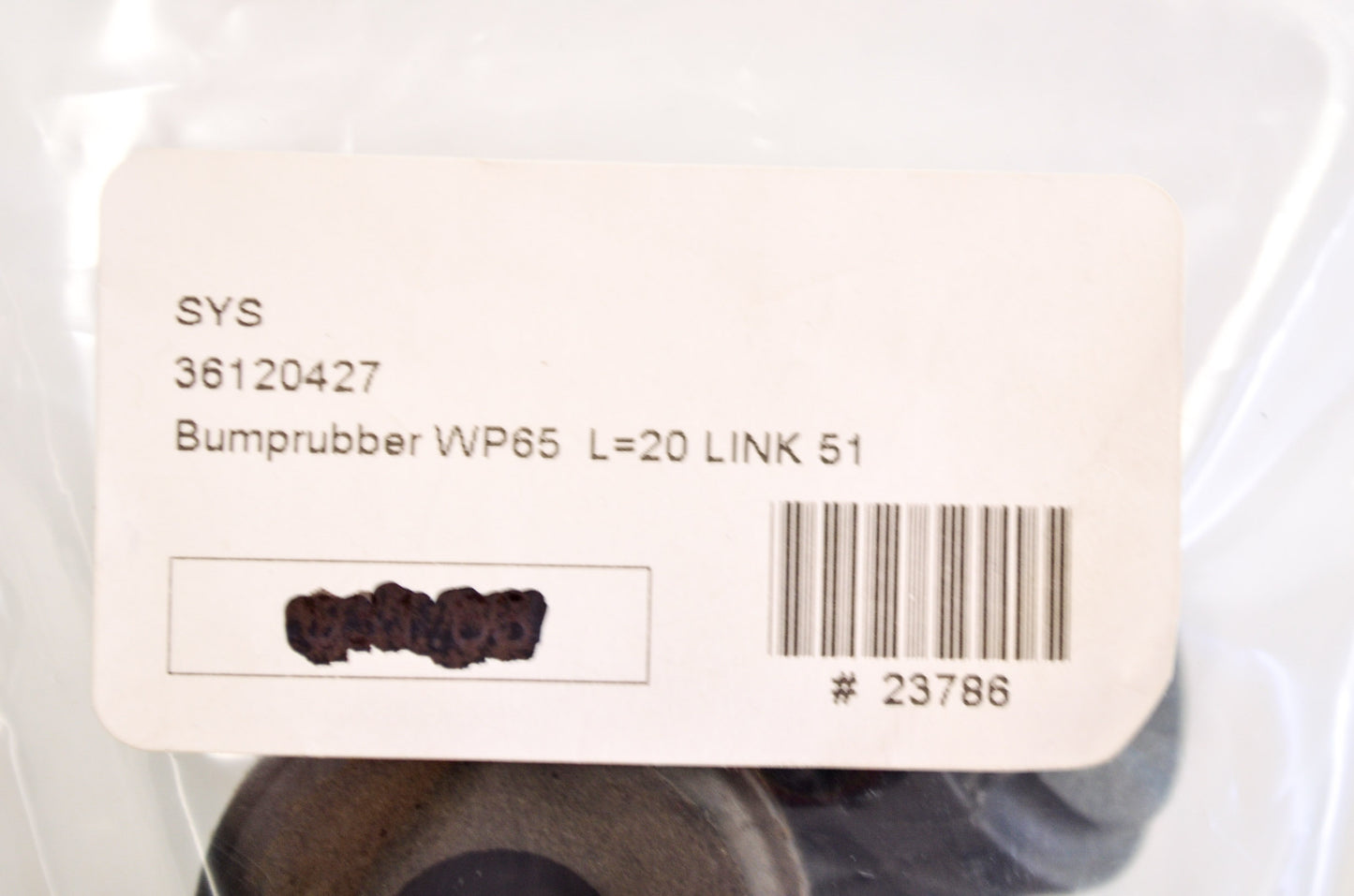 OEM KTM 36120427 Rubber Bumper WP65 L=20 NOS
