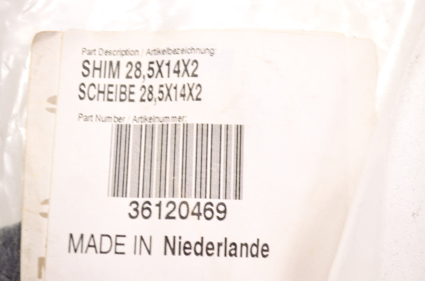 OEM KTM 36120469 Shim 28.5X14X2 NOS