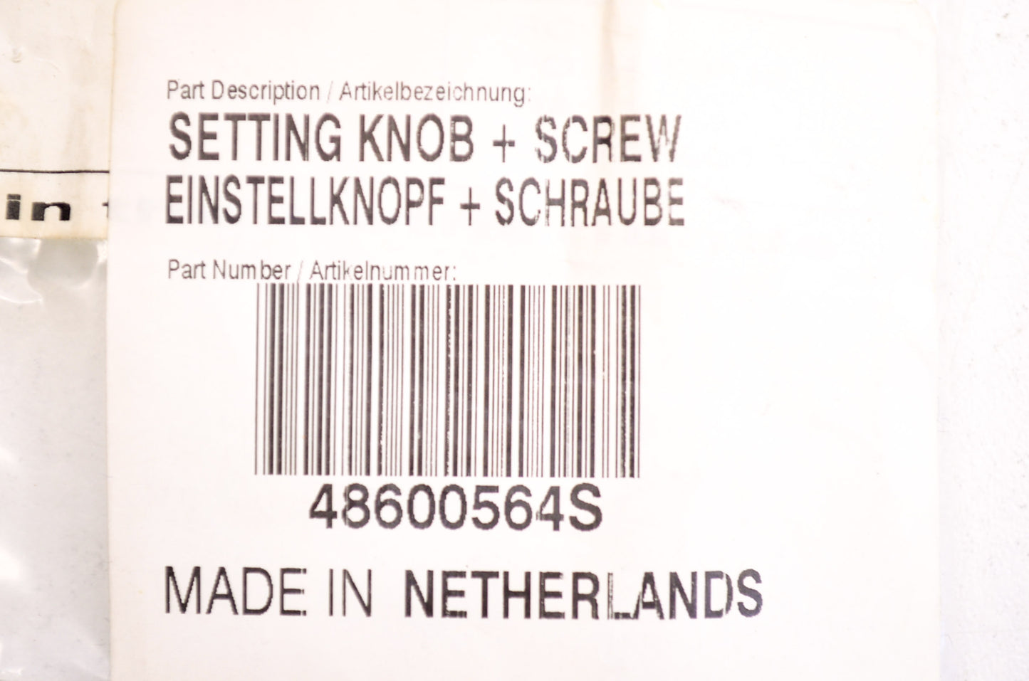 OEM KTM 48600564S Setting Knob & Screw NOS