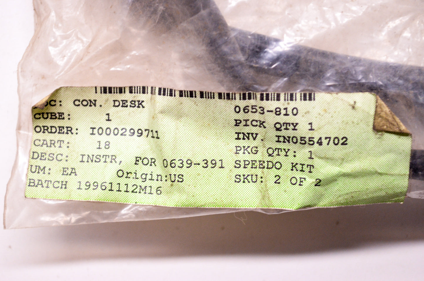 OEM Arctic Cat 0653-810 Speedometer Kit Cable NOS