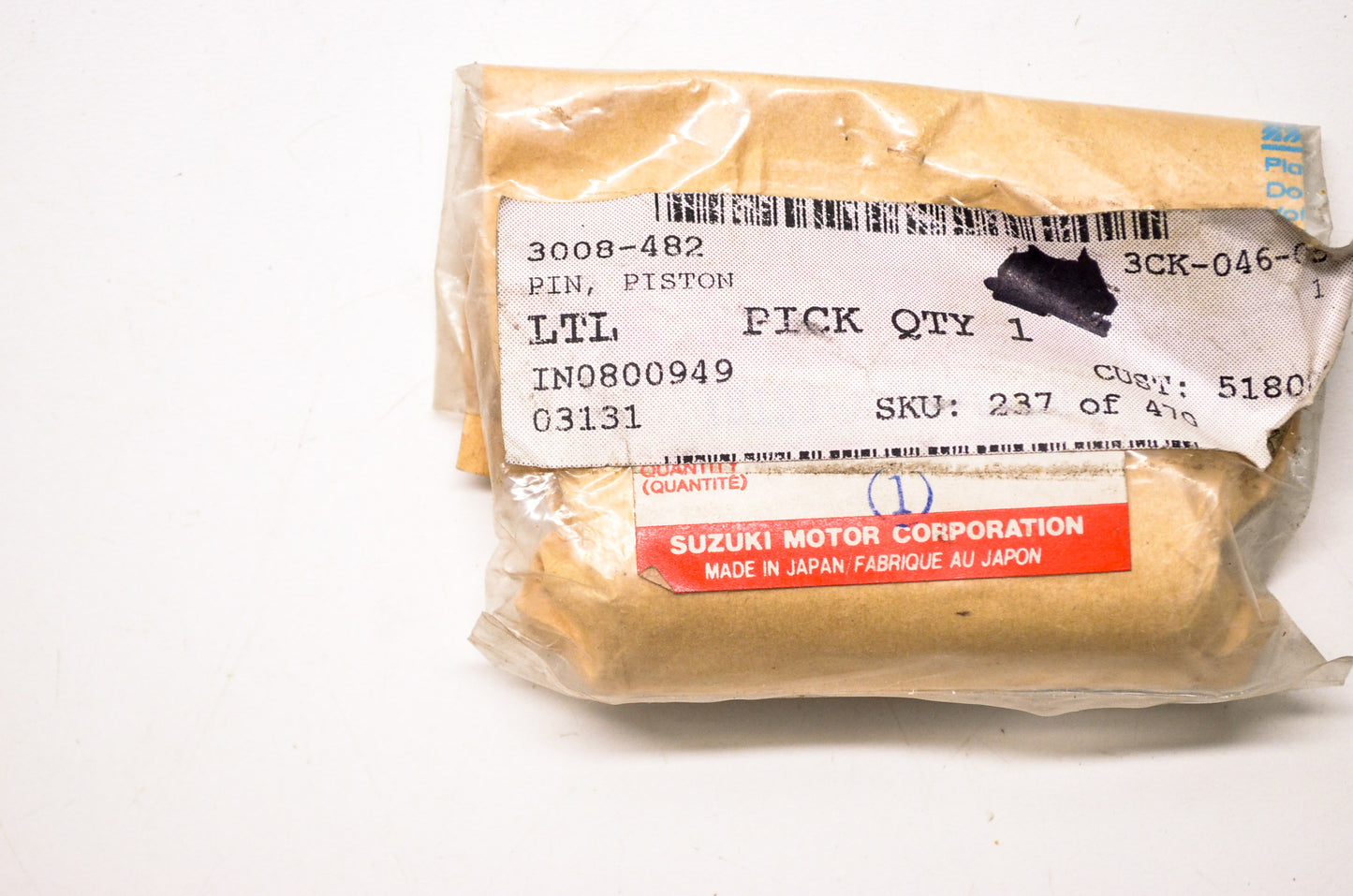 OEM Arctic Cat 3008-482 Piston Pin NOS
