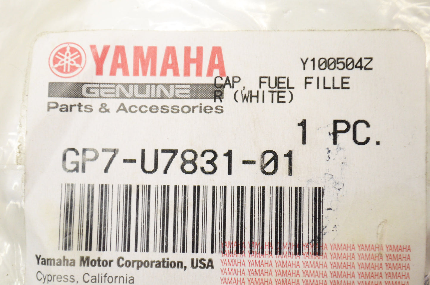 New OEM Yamaha Fuel Filler Cap NOS