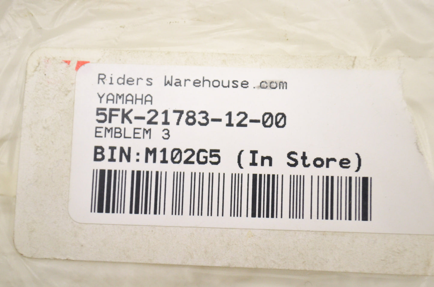 OEM Yamaha 5FK-21783-12-00 Emblem 3 NOS