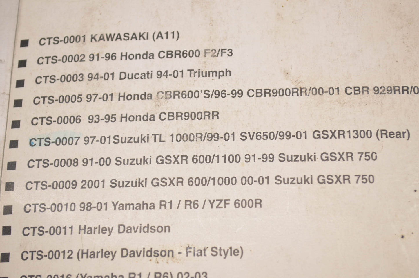 Clear Alternatives 10-2774, CTS-0007 Rear Turn Signal Lens Kit NOS