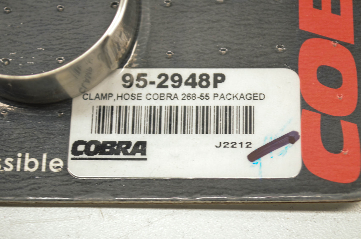 New Cobra Stainless T-Bolt Hose Clamp NOS