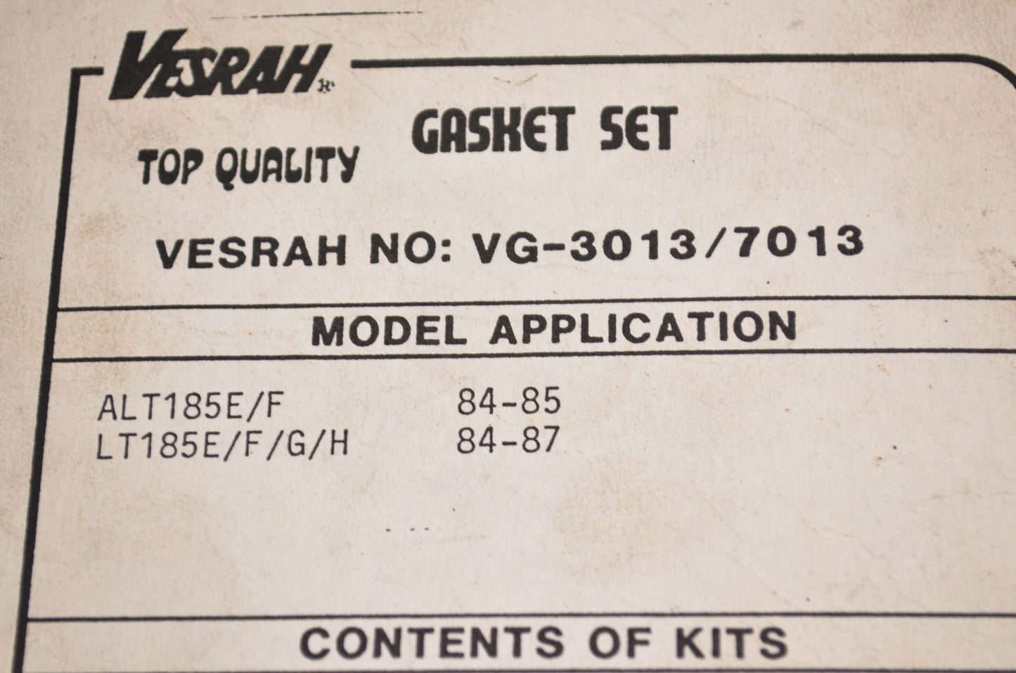 Top End Gasket Kit NOS