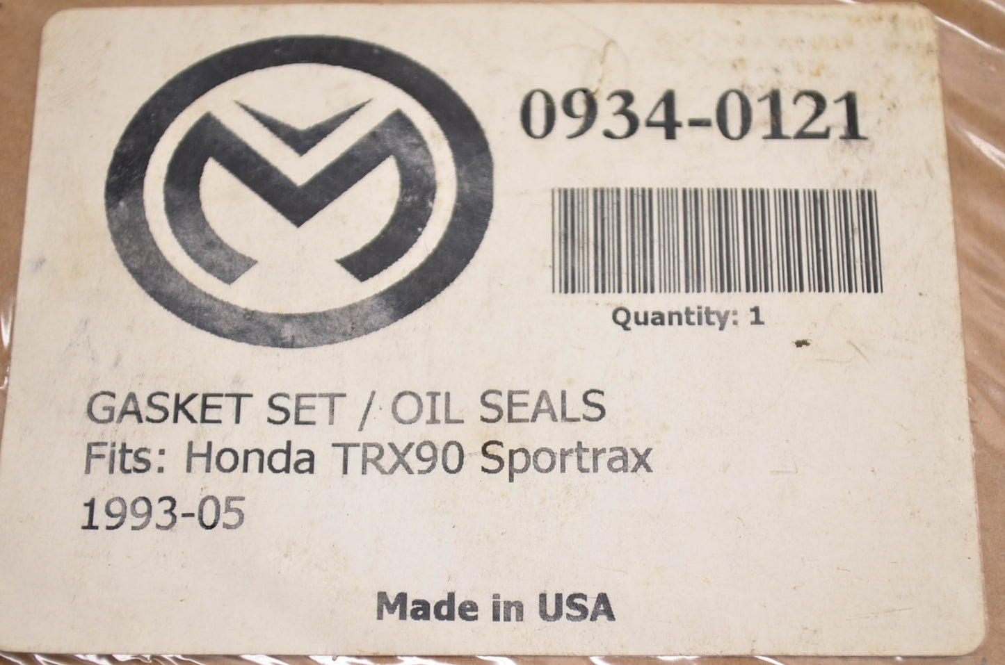 Moose Racing 0934-0121 Gasket Kit 93-05 TRX90 Sportrax NOS