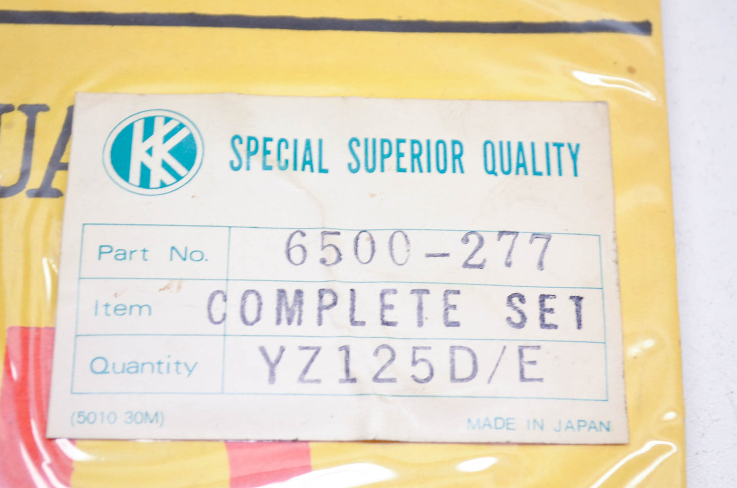 Noboru Packing 6500-277 Gasket Kit YZ125 D/E NOS