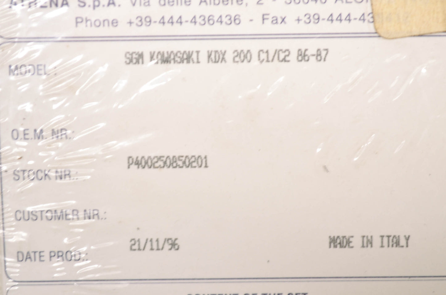 Gasket Kit NOS