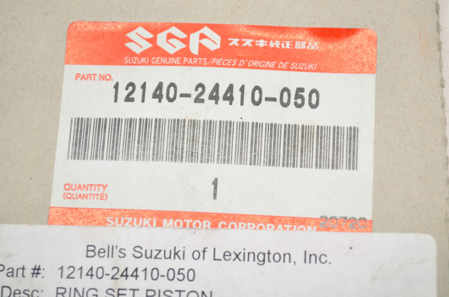 OEM Suzuki 12140-24410-050 Piston Ring Set NOS