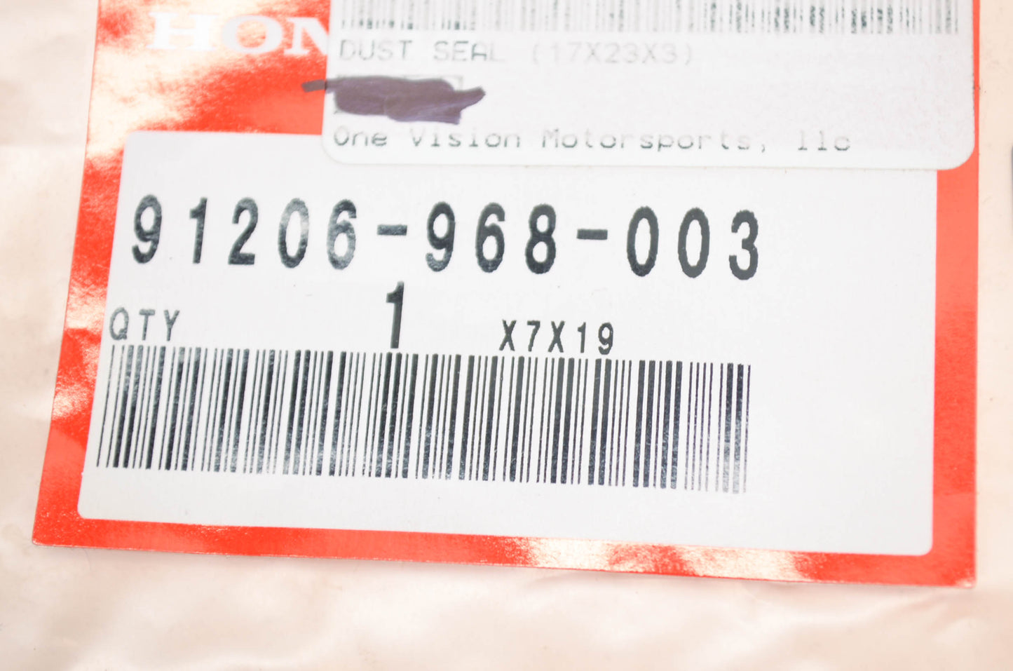 OEM Honda 91206-968-003 Dust Seal (17X23X3) NOS