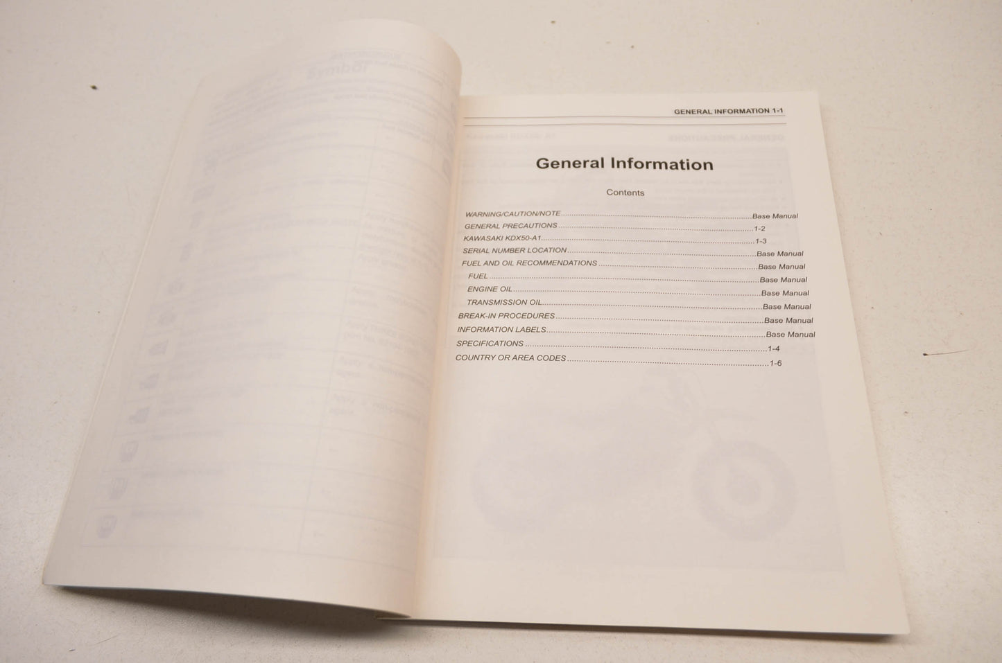OEM Kawasaki 99924-1305-01 Service Manual KDX50A NOS