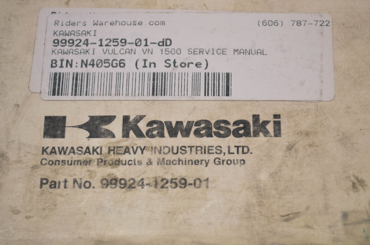 OEM Kawasaki 99924-1259-01 Service Manual VN1500L