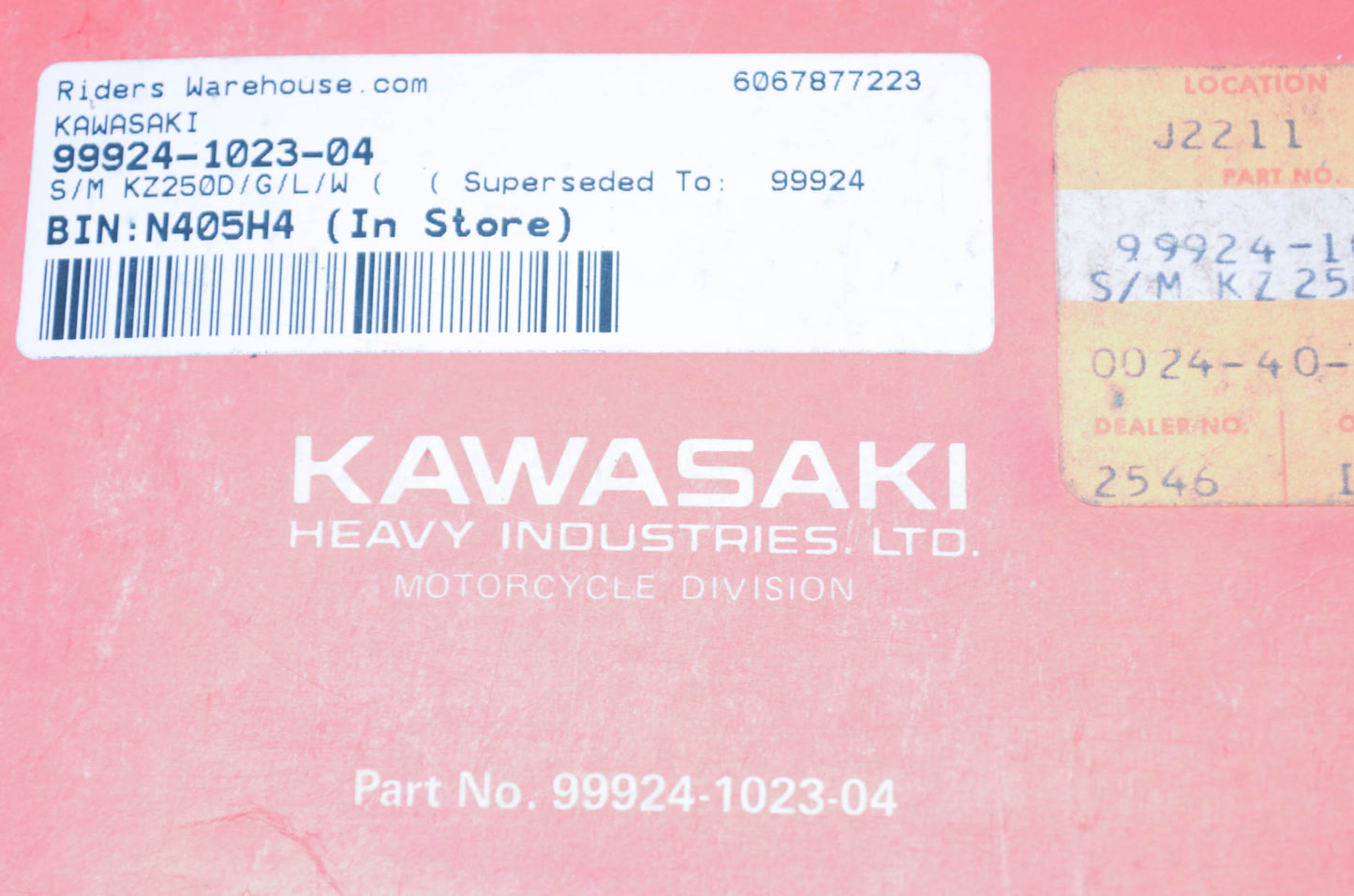 OEM Kawasaki 99924-1023-04 Service Manual KZ250D/G/L/W