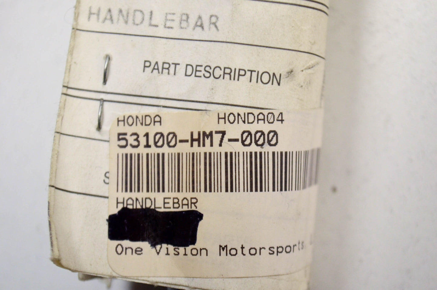 OEM Honda 53100-HM7-000 Handlebar NOS