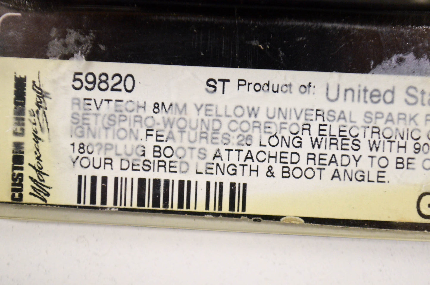 RevTech 59820, 59-820 Spark Plug Wires Yellow NOS