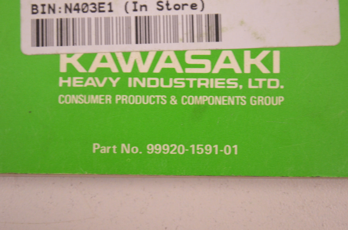 OEM Kawasaki 99920-1591-01 Owner's Manual KDX250D2
