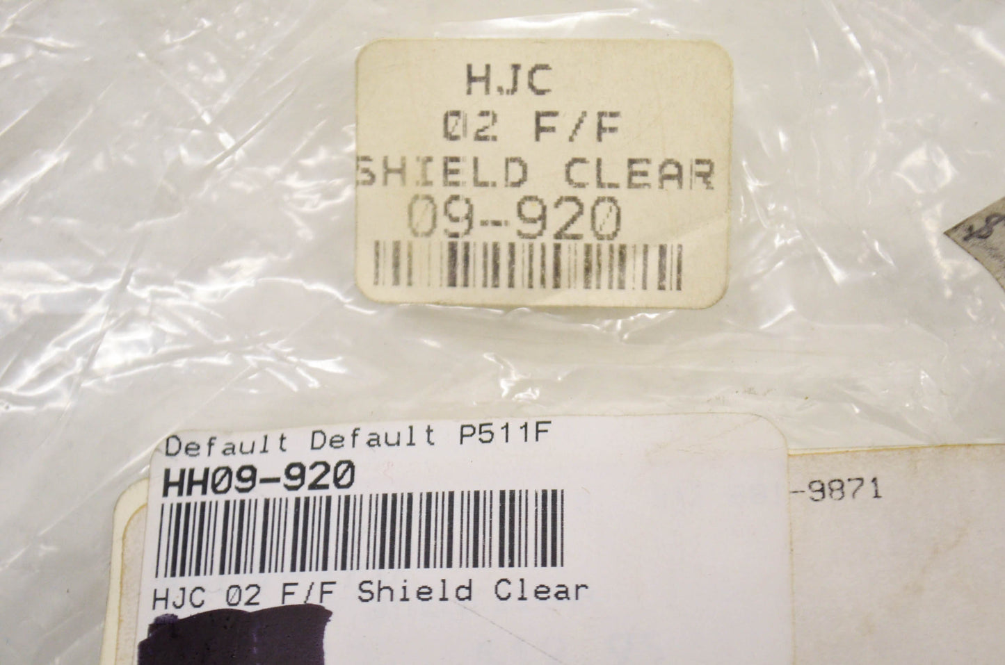 HJC HH09-920, 09-920 Clear Face Shield NOS